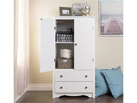 Sonoma Wardrobe Cabinet: Armoire Dresser for Bedroom with Adjustable Shelf on KamloopsBids