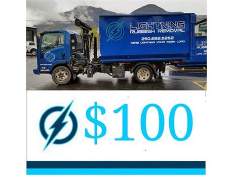 $100 Gift Card for Lightning Moving, Bins, Rubbish Removal on KamloopsBids