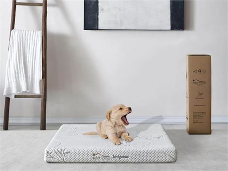 3 Inch Invigorate Bamboo Cool Gel Memory Foam Pet Mattress - SMALL SIZE on KamloopsBids