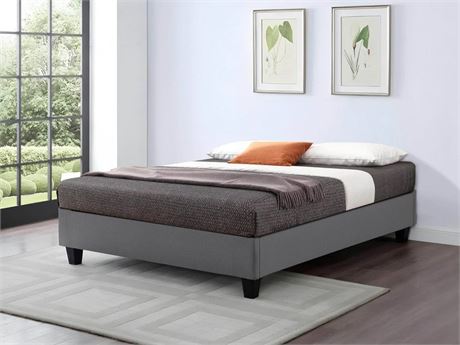 EZ Base Foundation Grey Platform Bed - Full/Double on KamloopsBids